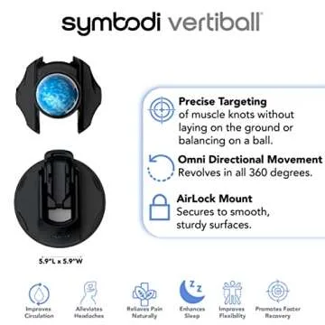 Symbodi Vertiball Mountable Muscle Massage Ball for Pain Relief