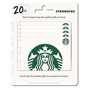 Starbucks $20 Gift Cards (5-Pack)