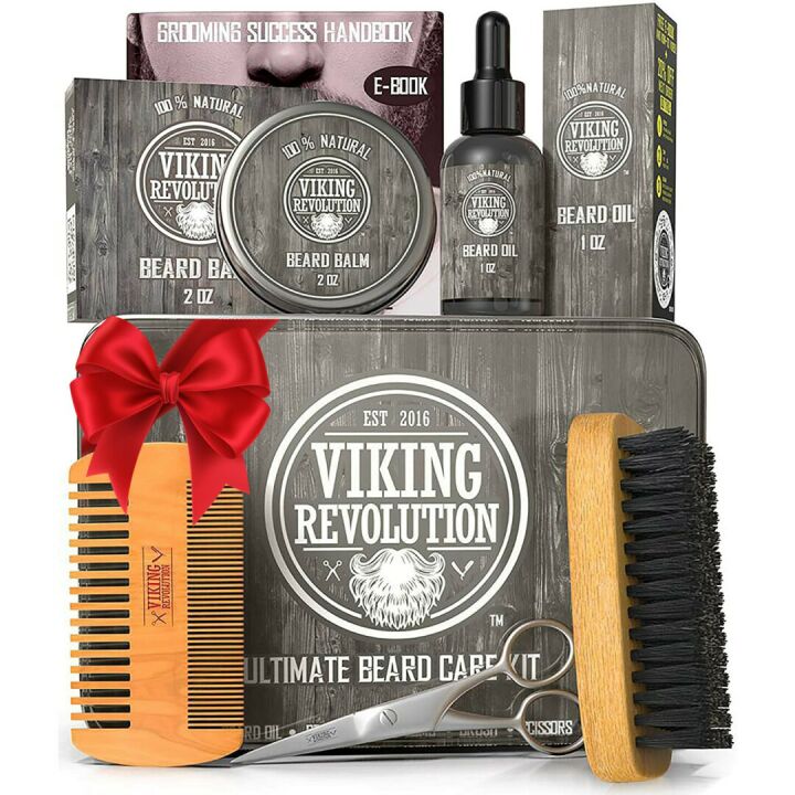 Viking Revolution Beard Care Kit for Men - Grooming Essentials