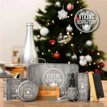 Viking Revolution Beard Care Kit for Men - Grooming Essentials
