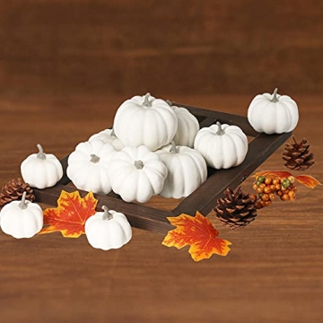 Orgrimmar 12PCS Realistic White Pumpkins for Fall Decor