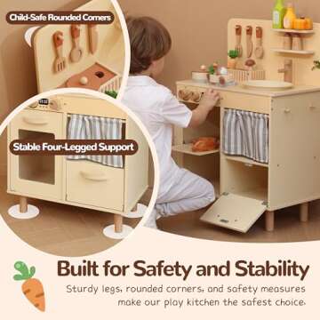 Leeshyah Play Kitchen - Creative & Safe Toy for Kids