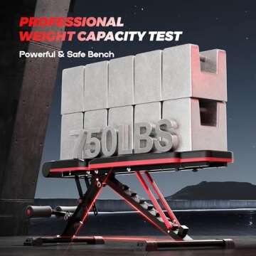 FLYBIRD Adjustable Weight Bench for Home Gym, 750LBS