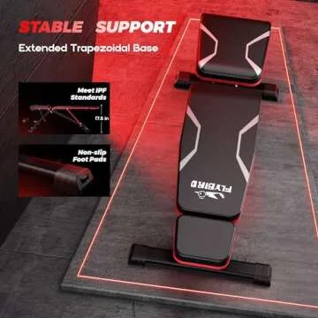 FLYBIRD Adjustable Weight Bench for Home Gym, 750LBS