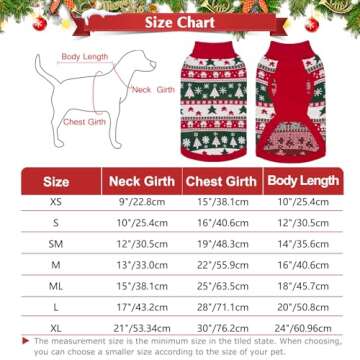 PUPTECK Christmas Dog Sweaters for Cold Weather - Perfect for Festive Walks