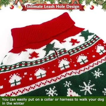 PUPTECK Christmas Dog Sweaters for Festive Warmth