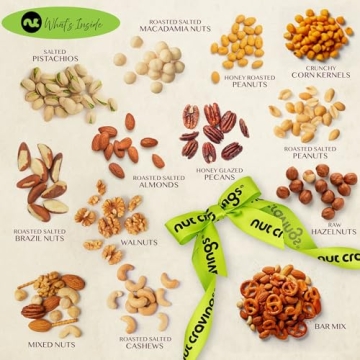 NUT CRAVINGS Gourmet Nuts Gift Basket Perfect for All Occasions