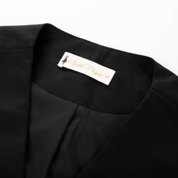 Belle Poque Waistcoat Vest for Women Suit Vest Tops Asymmetrical Hem Tuxedo Vest Sleeveless Blazers Jackets Black XL