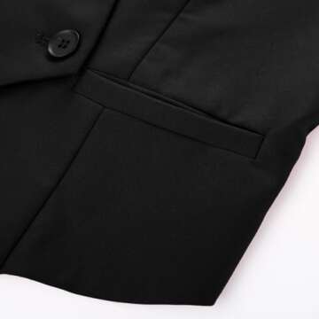 Belle Poque Waistcoat Vest for Women Suit Vest Tops Asymmetrical Hem Tuxedo Vest Sleeveless Blazers Jackets Black XL