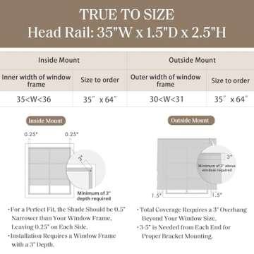 Madison Park Kyler Cordless Roman Shades - Single Panel, Lightweight Linen Blend Fabric, Natural Design, Easy Installation, Light Filtering Window Blind, Bedroom, Living Room Decor 35"W x 64"L White