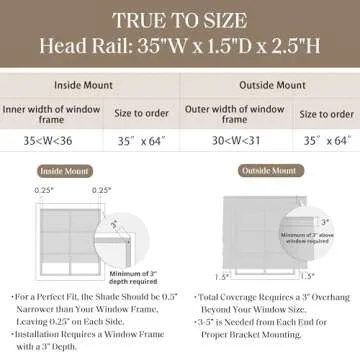 Madison Park Kyler Cordless Roman Shades - Single Panel, Lightweight Linen Blend Fabric, Natural Design, Easy Installation, Light Filtering Window Blind, Bedroom, Living Room Decor 35"W x 64"L White