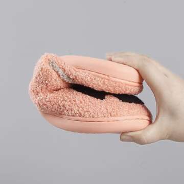 ULEL Halloween Pumpkin Slippers for Womens Mens Plush Warm Spooky Lantern Pumpkin Slippers House Shoes Black-41-42