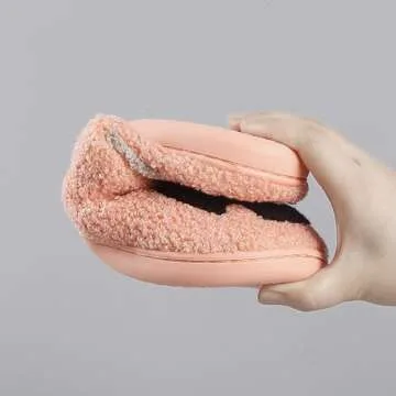 ULEL Halloween Pumpkin Slippers for Womens Mens Plush Warm Spooky Lantern Pumpkin Slippers House Shoes Black-41-42