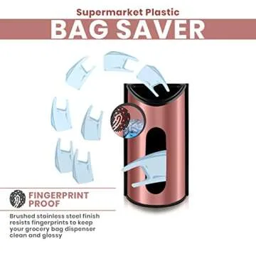 Stylish Utopia Kitchen Grocery Bag Holder & Dispenser