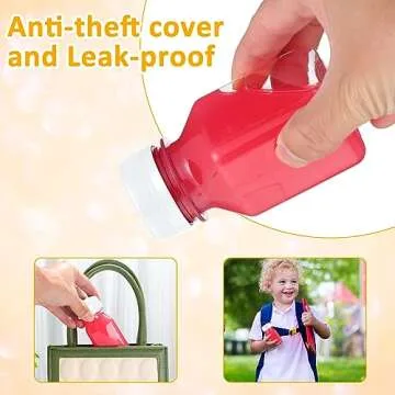 48 Pcs Plastic Juice Bottles Bulk with Caps, Small Reusable Juice Bottles Empty Clear Bottles Beverages Drink Containers Mini Fridge Bottles for Juicing, Smoothies, Tea, Milk, Coffee (White,4 oz)