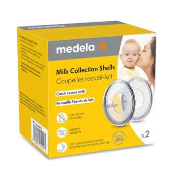 Medela Breast Milk Collection Shells, Collection Cups for Nursing and Breastfeeding Designed to Catch Excess Breastmilk, 2-Ct
