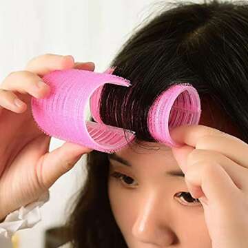 Small Hair Rollers Bangs Curlers Hair Curling Styling Tools DIY Self Grip Hair Rollers For Home Ana Hair Salon (2 pcs set)