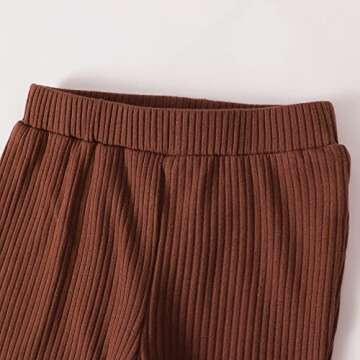 18 Months Girl Clothes Toddler Girl Outfits Long Sleeve Ruffle Shirt Cotton Solid Pant Set Baby Gifts Fall 18-24 Months Girl Clothing