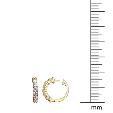 Amazon Essentials Yellow Gold Plated Sterling Silver Hinged Huggie Hoop Earrings (previously Amazon Collection)