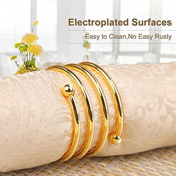 Elegant Gold Napkin Rings Set of 12 for Every Occasion