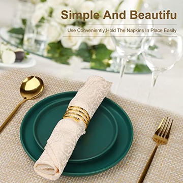 Elegant Gold Napkin Rings Set of 12 for Every Occasion