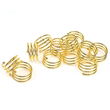 Elegant Gold Napkin Rings Set of 12 for Every Occasion