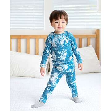 Comfortable 2pcs Vaenait Baby Boys Cotton Pajamas in Prism Blue