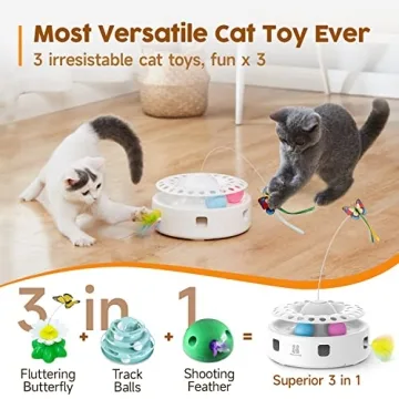 Potaroma Cat Toys 3in1 Automatic Interactive Toy