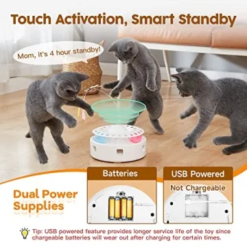 Potaroma Cat Toys 3in1 Automatic Interactive Toy