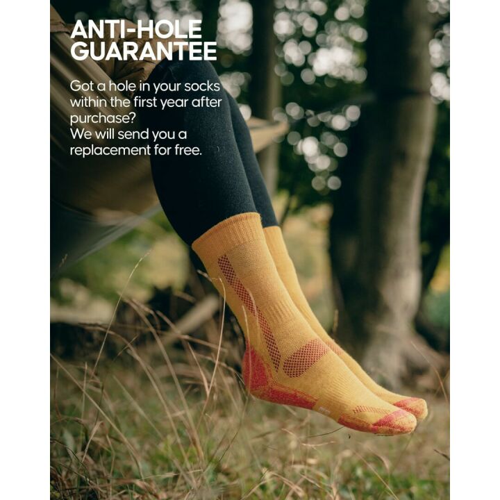 Comfortable Merino Wool Hiking Socks - 3-Pack