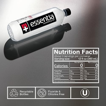 Essentia Alkaline Water Pack of 12 - 99.9% Pure