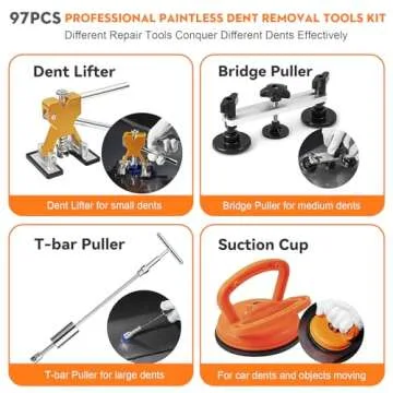 97pcs Paintless Dent Removal Kit - Professional Tool Set