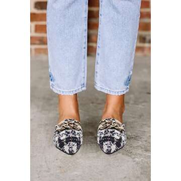 Stylish Mskilder Women Flats with Metal Chain Design