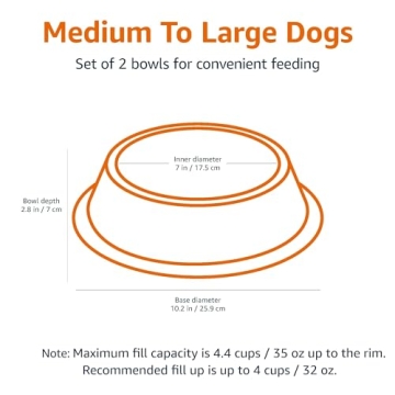Durable Non-Skid Pet Bowl Set for Dogs and Cats