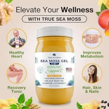TrueSeaMoss Wildcrafted Irish Sea Moss Gel - 5 in 1