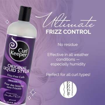 Original Curl Keeper Anti-Frizz Curl Defining Hair Styler (33.8 oz) - Lightweight Curl Definer Liqui...