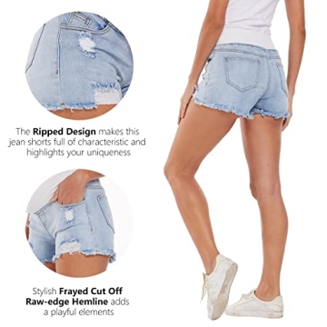 Foucome Maternity Jean Shorts for Stylish Comfort and Fit