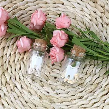 free-space Tooth Fairy Bag with 2 Small Glass Tooth Fairy Bottles Tooth Fairy Keepsake Kids Tooth Fairy Bag Set (tooth fairy bottle)