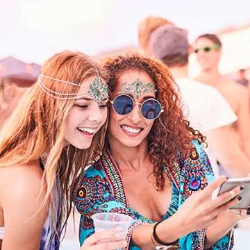 8 Sets Mermaid Face Gems for Festivals Rave Makeup