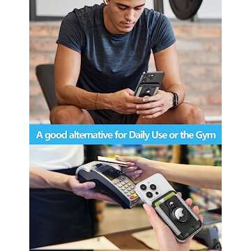 For Magsafe Wallet with AirTag Holder, 6-Card Holder, Stronger Magnetic Phone Wallet Holder for iPhone 16/15, iPhone 14/13/12 Series, Magsafe Wallet Airtag, RFID Blocking, Not included Airtag, Black