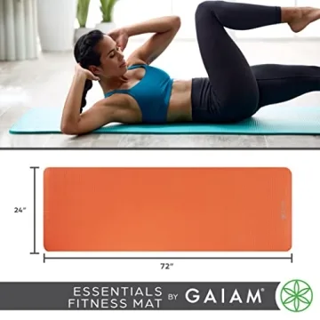 Gaiam Essentials Thick Yoga Mat for Fitness & Exercise