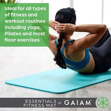 Gaiam Essentials Thick Yoga Mat for Fitness & Exercise