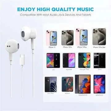 Snowhit USB C Headphones for iPhone & Galaxy S23/S22