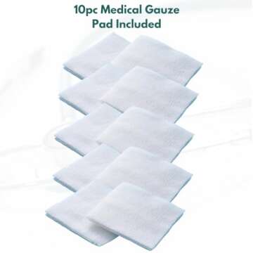 NanaCare Paper Surgical Tape 1 inch x 11yd +10pc Gauze Pads| 4 Rolls Microporous Micropore Tape|Medi...