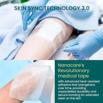 NanaCare Paper Surgical Tape 1 inch x 11yd +10pc Gauze Pads| 4 Rolls Microporous Micropore Tape|Medical Tape for Skin, Dressings, Face, Wound Care | First Aid Bandage Tape