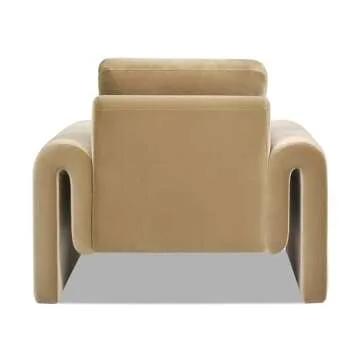 Jennifer Taylor Home Mason 40" Fully Upholstered Performance Velvet Comfortable Large Arched Arm Modern Living Room Lounge Chair