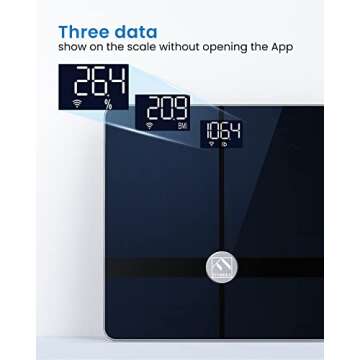 FITINDEX Wi-Fi Scale for Body Weight, FSA HSA Eligible Bluetooth Body Fat Scale Smart Digital Weight...