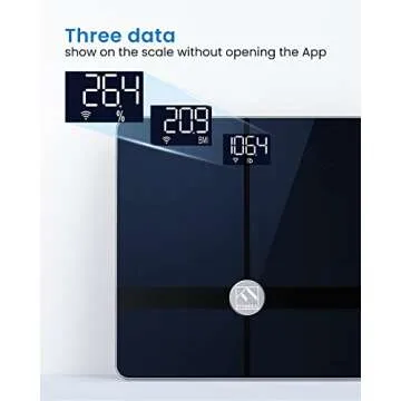 FITINDEX Wi-Fi Scale for Body Weight, FSA HSA Eligible Bluetooth Body Fat Scale Smart Digital Weight...