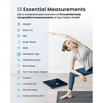 FITINDEX Wi-Fi Scale for Body Weight, FSA HSA Eligible Bluetooth Body Fat Scale Smart Digital Weight BMI Scale, Bathroom Scale 13 Body Composition Analysis Health Monitor with ITO Coating Technology
