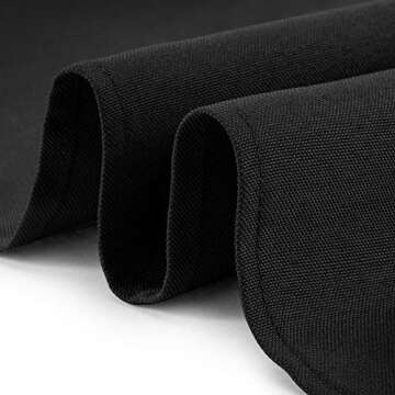 Premium Fitted Tablecloth for Weddings & Events - Black